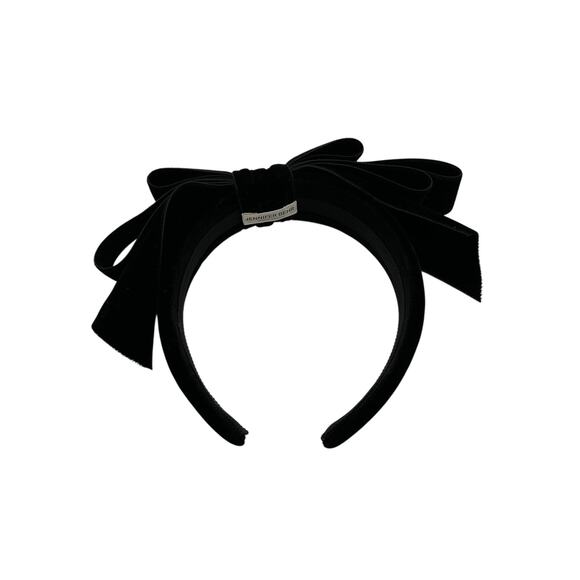 Jennifer Behr Velvet Black Rochel Headband main image 4